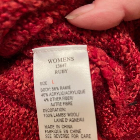 Womens Vintage Woolrich Rust color 1/4 zip pullover sweater size Large - Picture 6 of 6